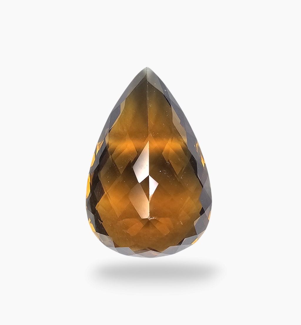 Natural Citrine Stone 38.25 Carats Pear Shape Size 32X20mm