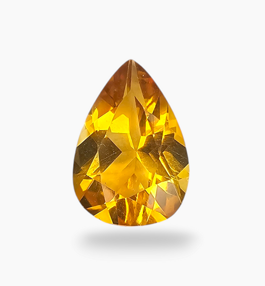 Natural Citrine Stone 4.20 Carats Pear Shape Size 14X10mm