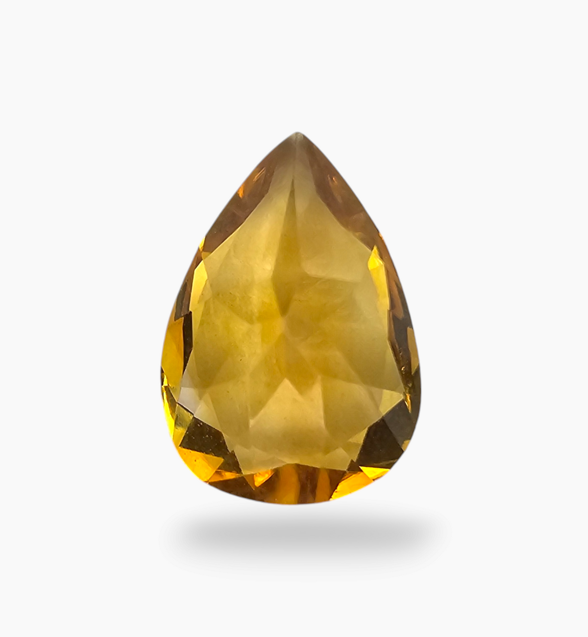 Natural Citrine Stone 4.20 Carats Pear Shape Size 14X10mm