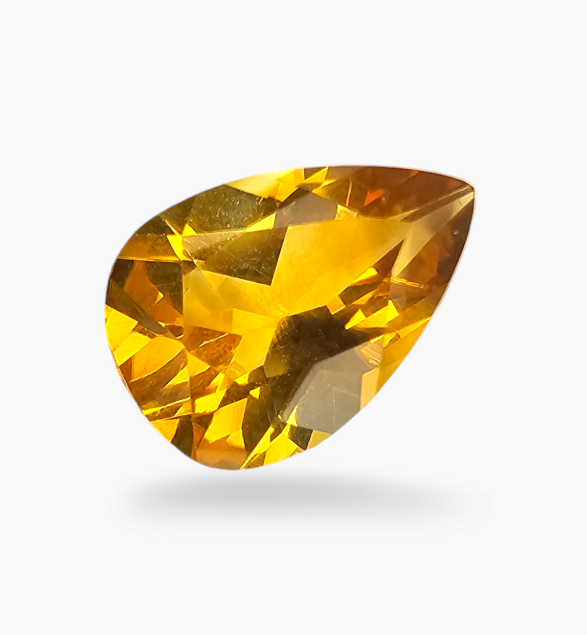 Natural Citrine Stone 4.20 Carats Pear Shape Size 14X10mm