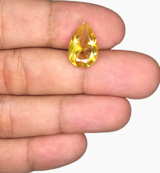 Natural Citrine Stone 4.27 Carats Pear Shape Size 15X10mm