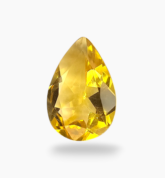 Natural Citrine Stone 4.27 Carats Pear Shape Size 15X10mm