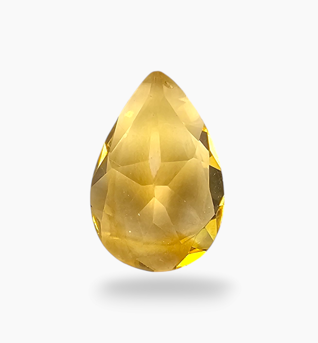 Natural Citrine Stone 4.27 Carats Pear Shape Size 15X10mm