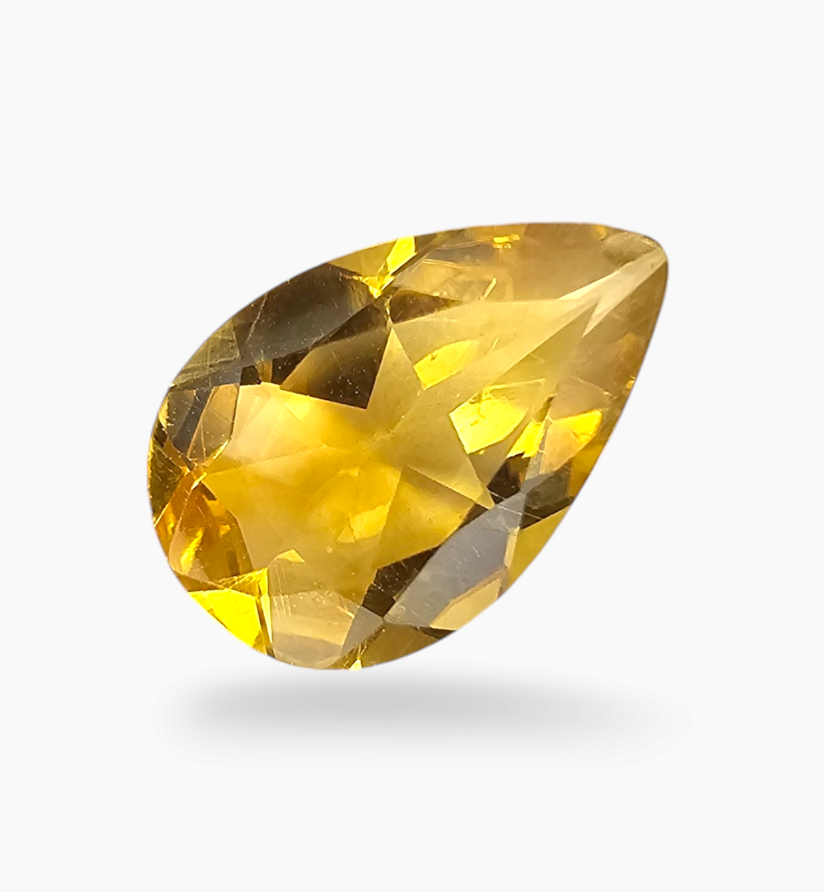 Natural Citrine Stone 4.27 Carats Pear Shape Size 15X10mm