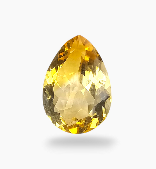 Natural Citrine Stone 4.55 Carats Pear Shape Size 14X10mm