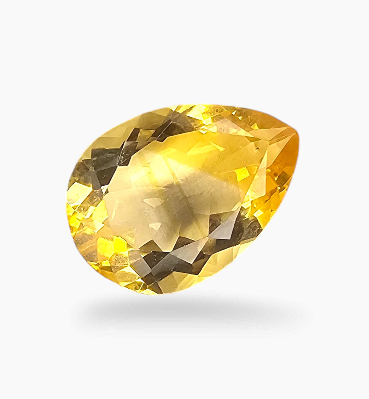 Natural Citrine Stone 4.55 Carats Pear Shape Size 14X10mm