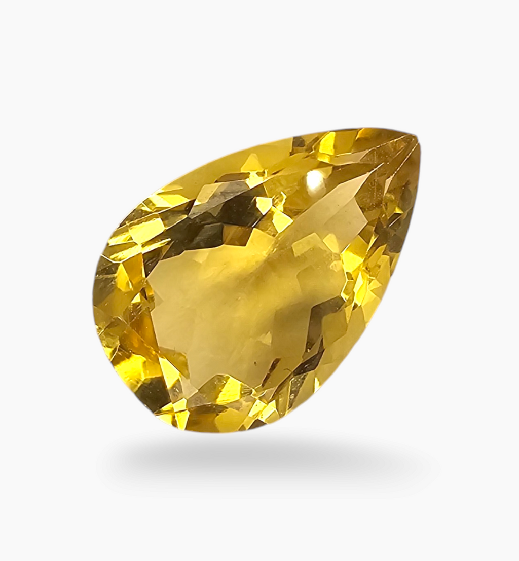 Natural Citrine Stone 4.63 Carats Pear Shape Size 14.7X10mm
