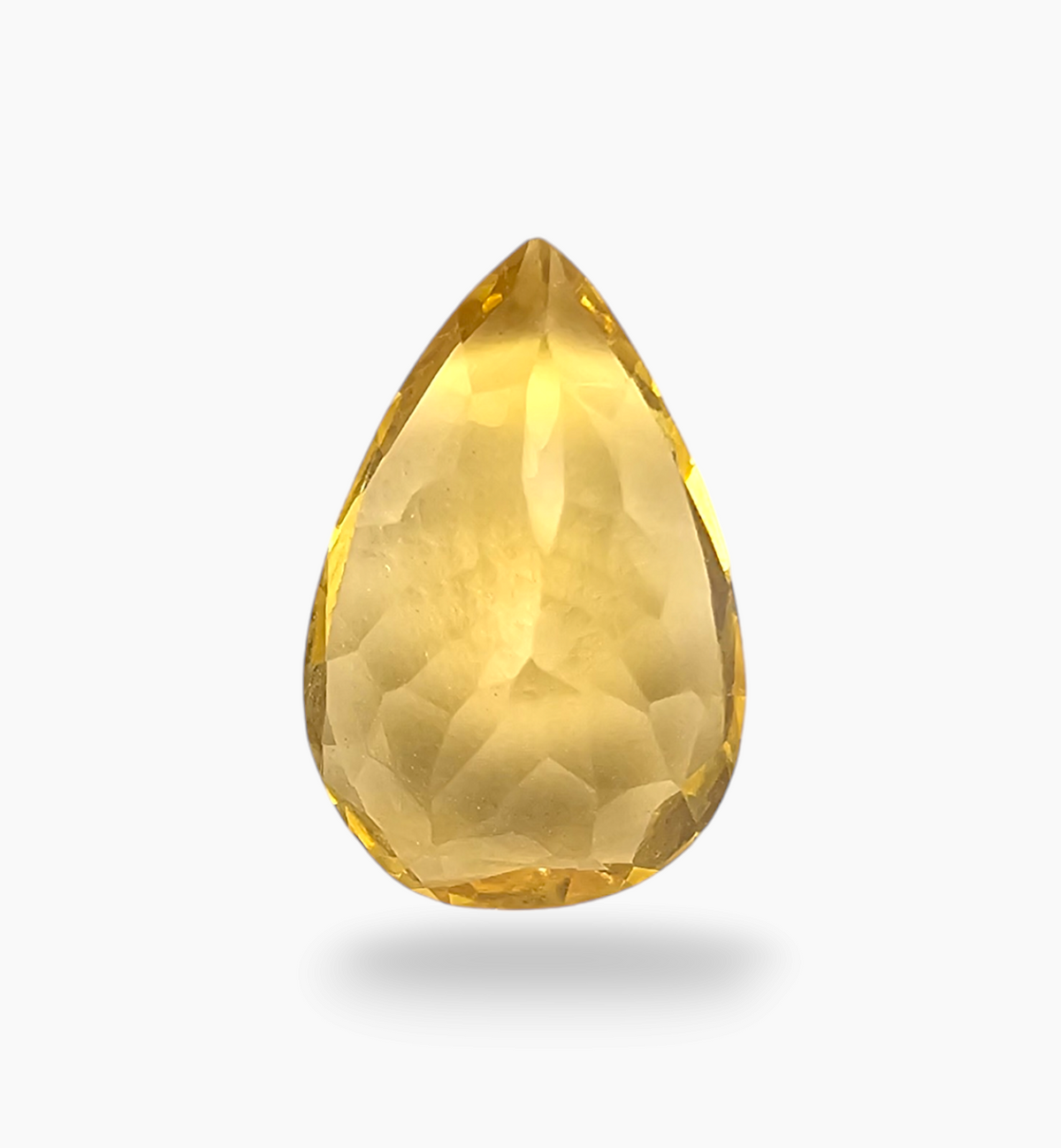 Natural Citrine Stone 4.63 Carats Pear Shape Size 14.7X10mm