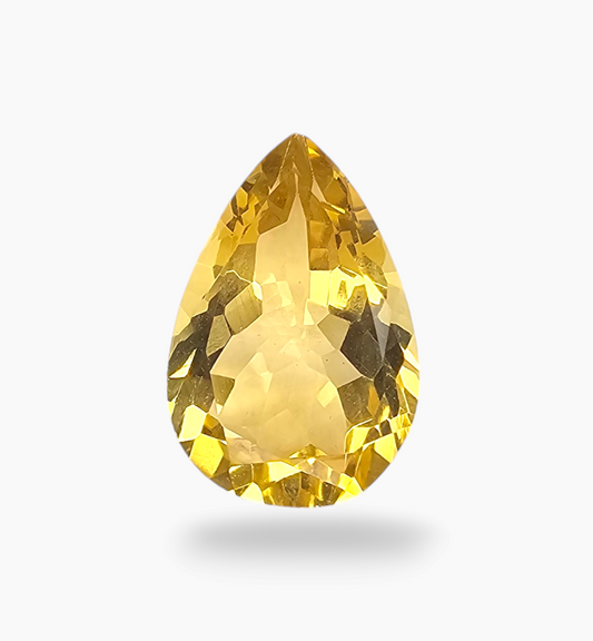 Natural Citrine Stone 4.63 Carats Pear Shape Size 14.7X10mm