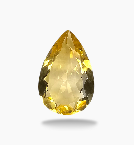 Natural Citrine Stone 4.76 Carats Pear Shape Size 15X10mm