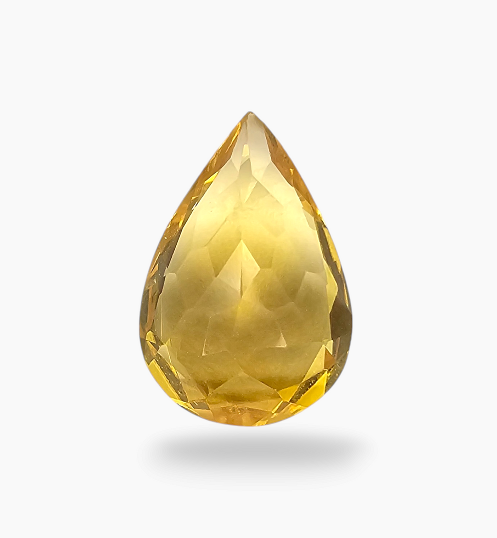 Natural Citrine Stone 4.76 Carats Pear Shape Size 15X10mm