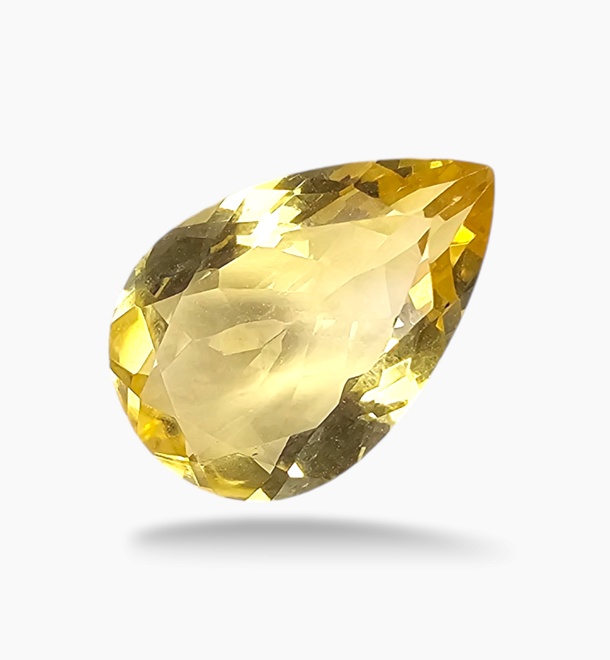 Natural Citrine Stone 4.76 Carats Pear Shape Size 15X10mm