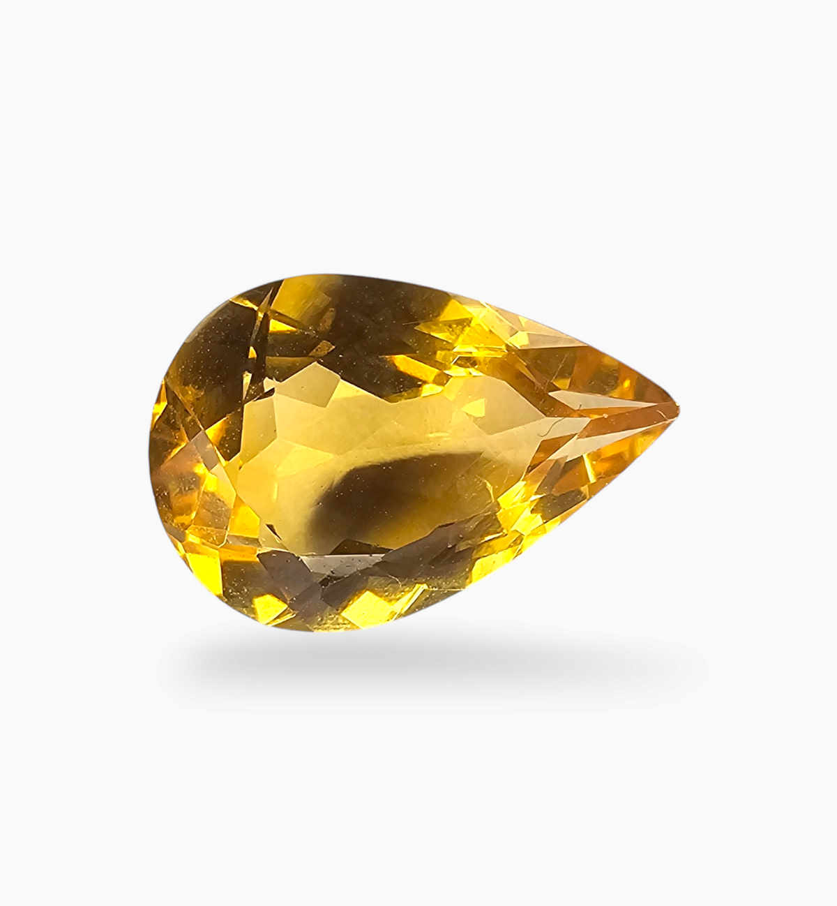 Natural Citrine Stone 4.76 Carats Pear Shape Size 15X10mm