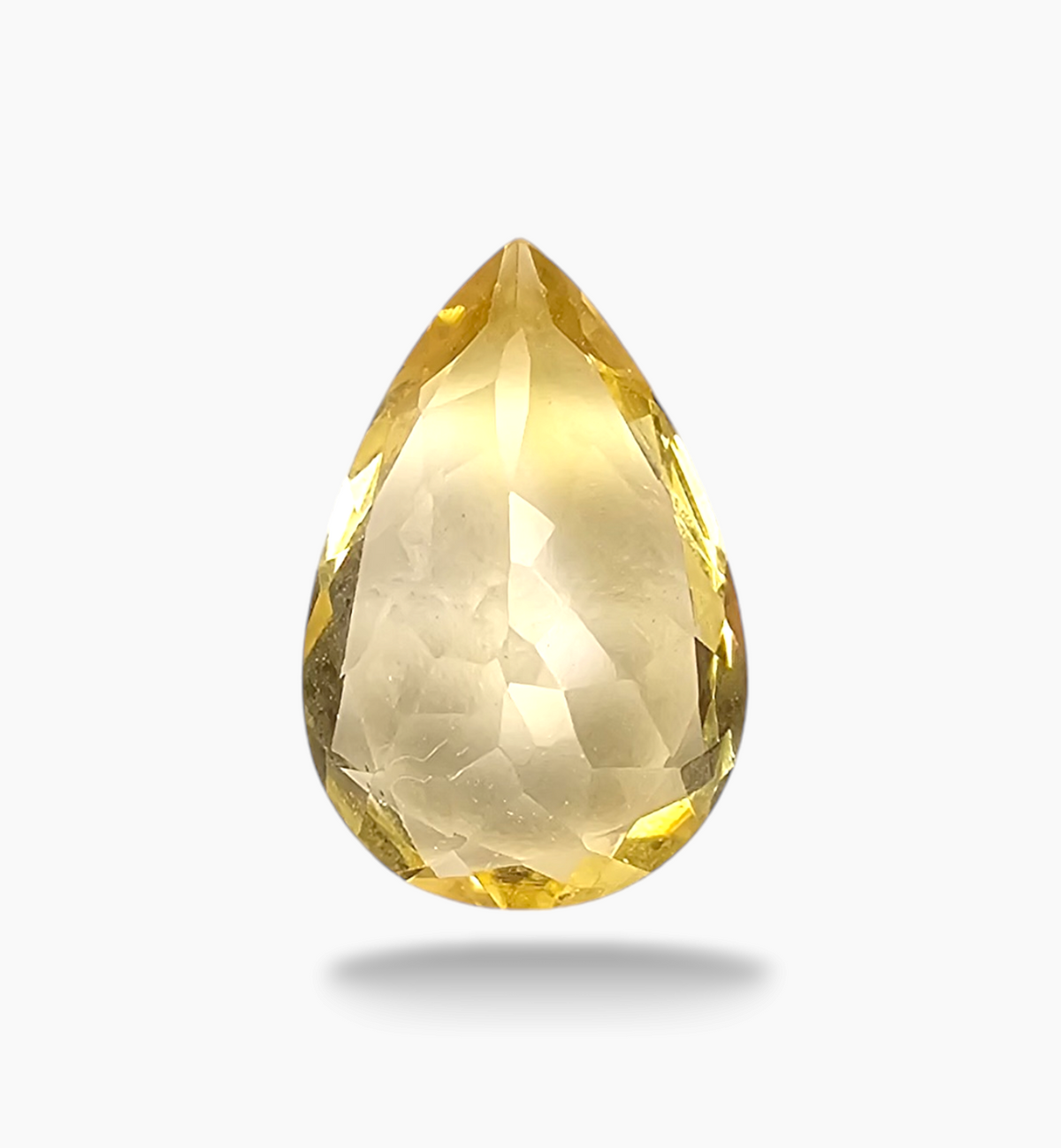 Natural Citrine Stone 4.76 Carats Pear Shape Size 15X10mm