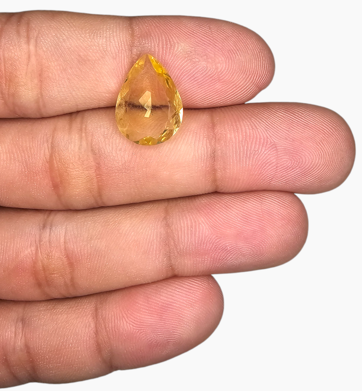 Natural Citrine Stone 4.79 Carats Pear Shape Size 16X12.8mm