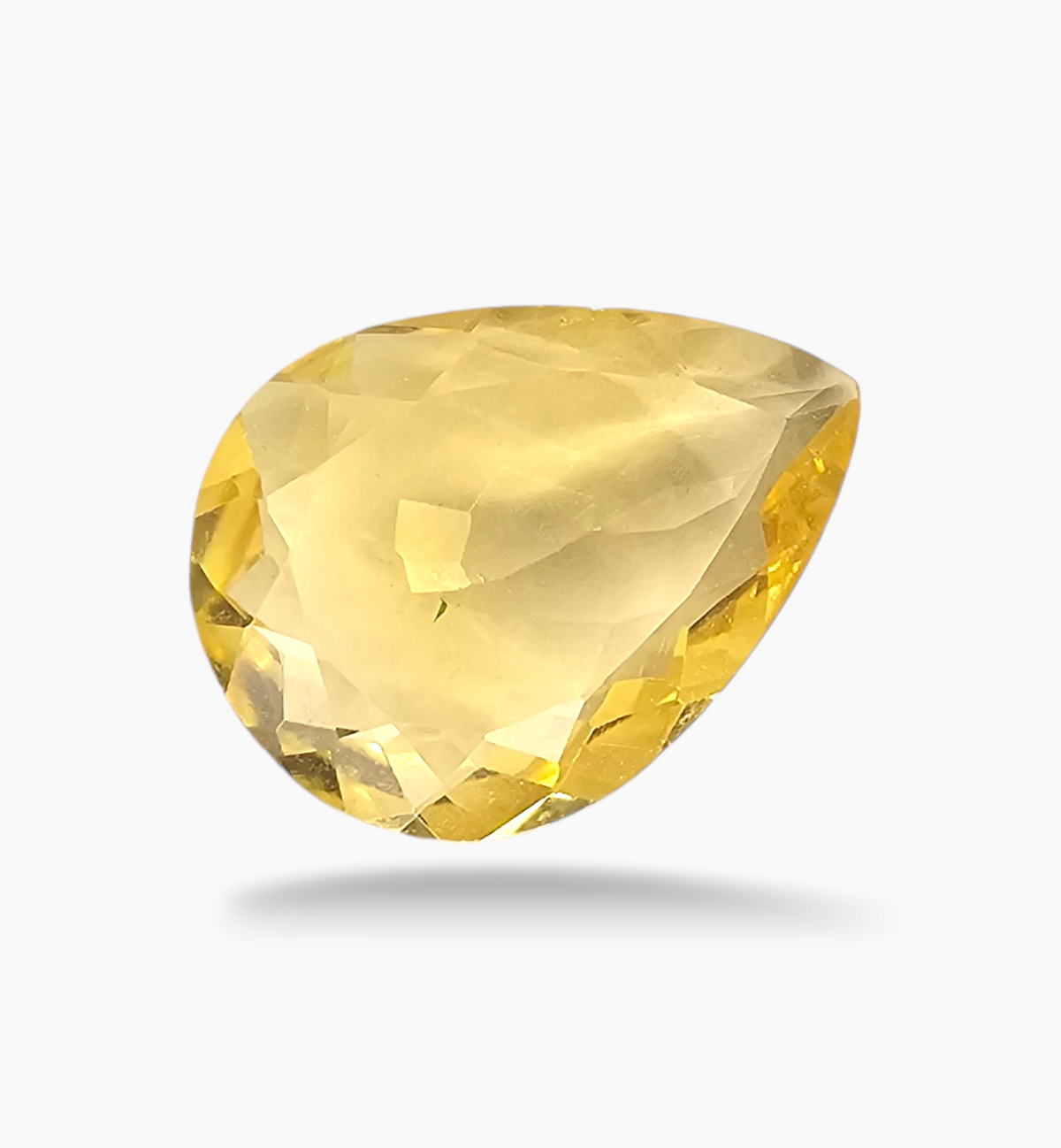 Natural Citrine Stone 4.79 Carats Pear Shape Size 16X12.8mm