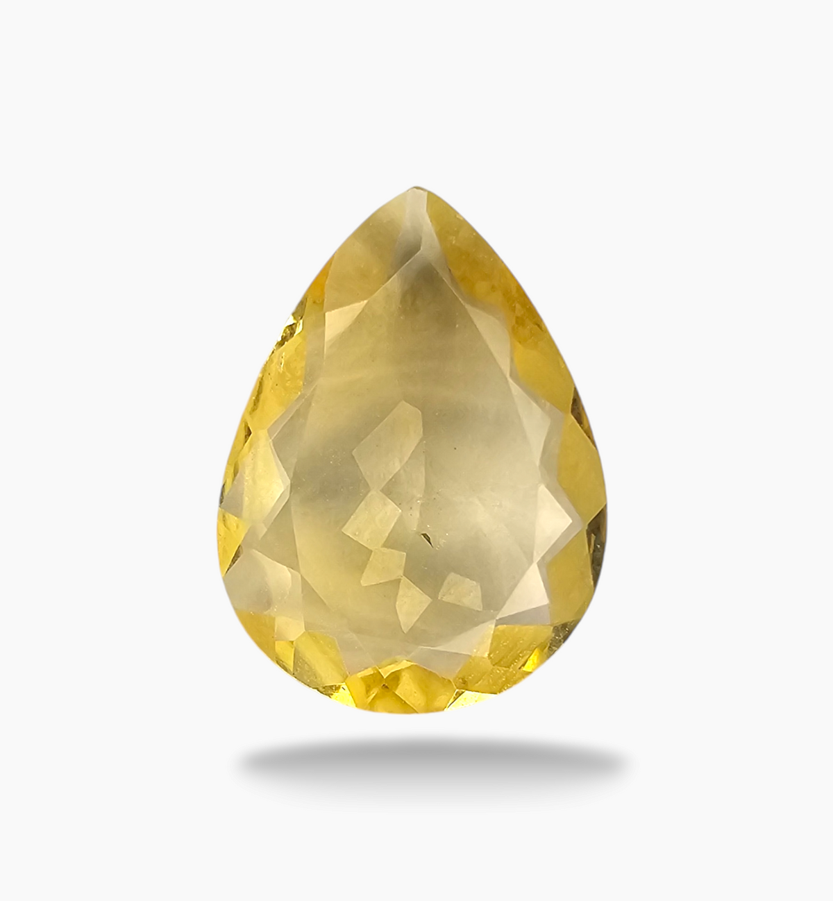 Natural Citrine Stone 4.79 Carats Pear Shape Size 16X12.8mm