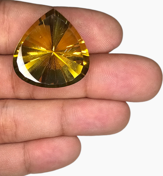 Natural Citrine Stone 41.61 Carats Pear Shape Size 26X25mm