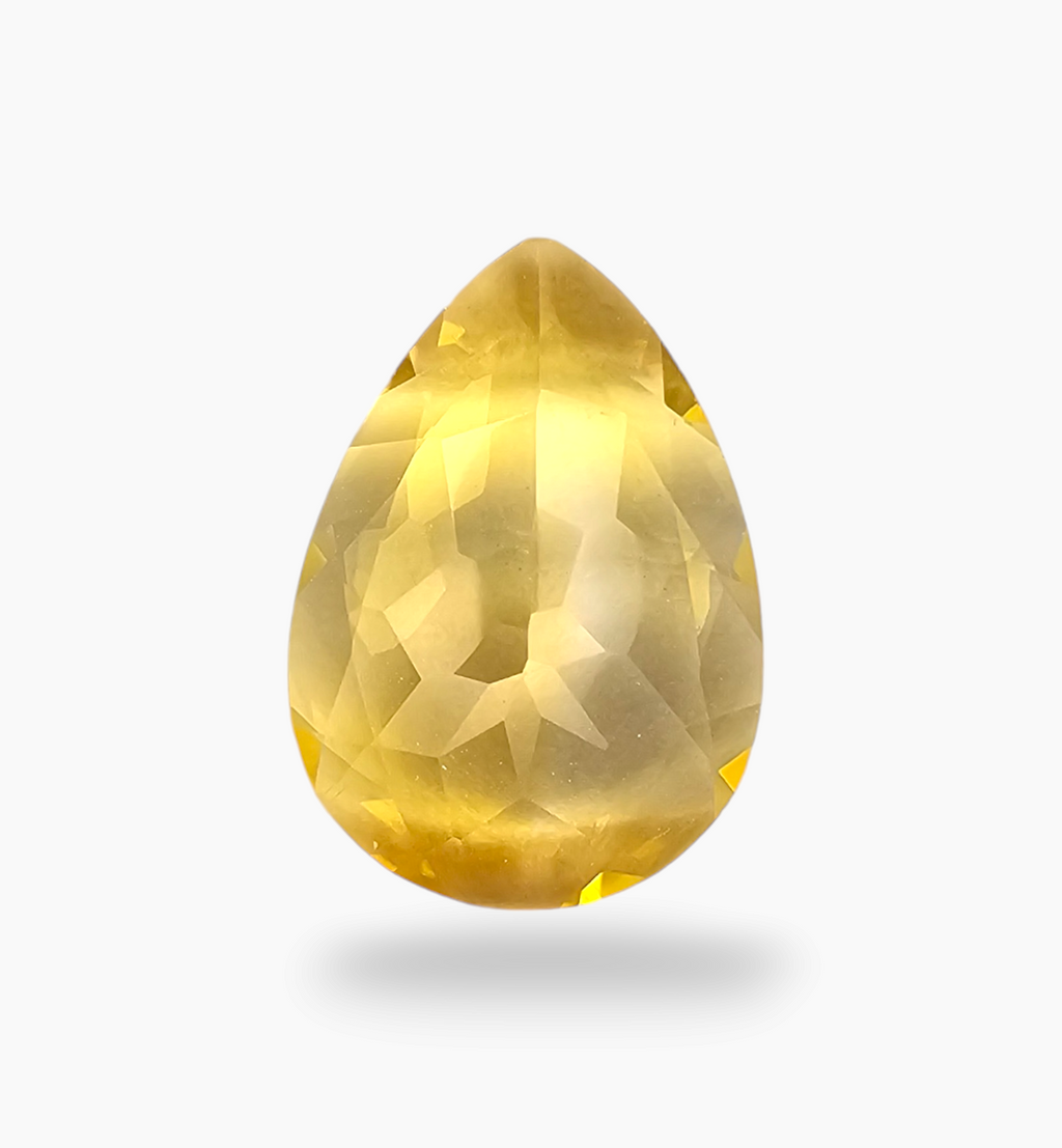 Natural Citrine Stone 5.54 Carats Pear Shape Size 17X12mm
