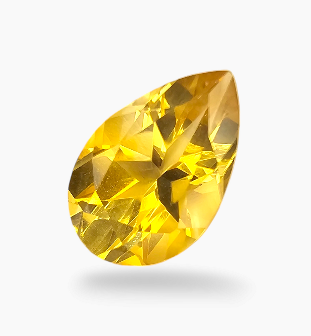 Natural Citrine Stone 5.67 Carats Pear Shape Size 15X10mm