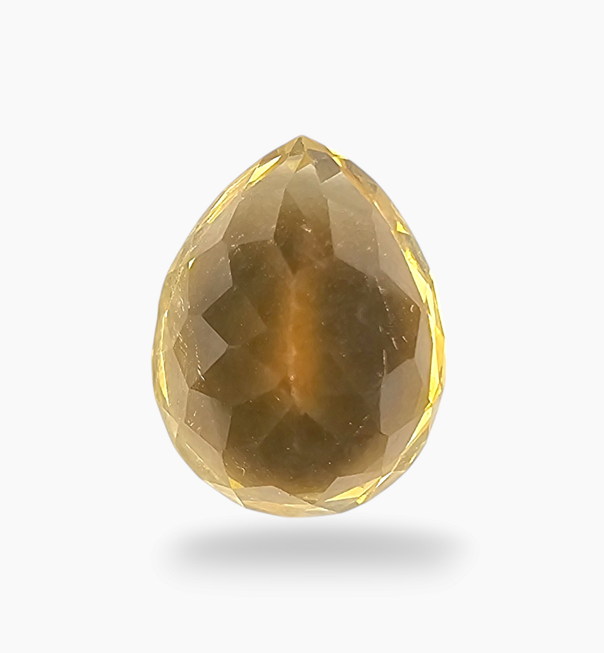 Natural Citrine Stone 6.63 Carats Pear Shape Size 13.5X10.5mm
