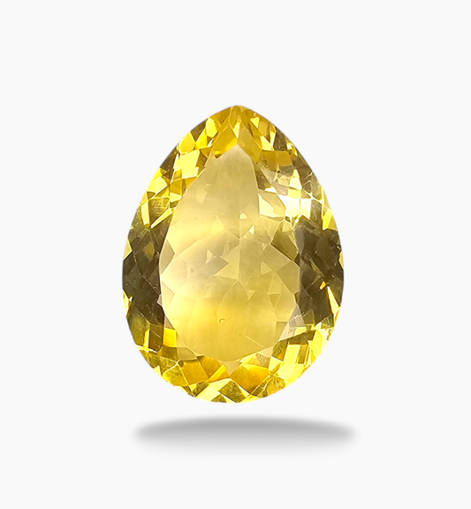 Natural Citrine Stone 7.72  Carats Pear Shape Size 16X12mm