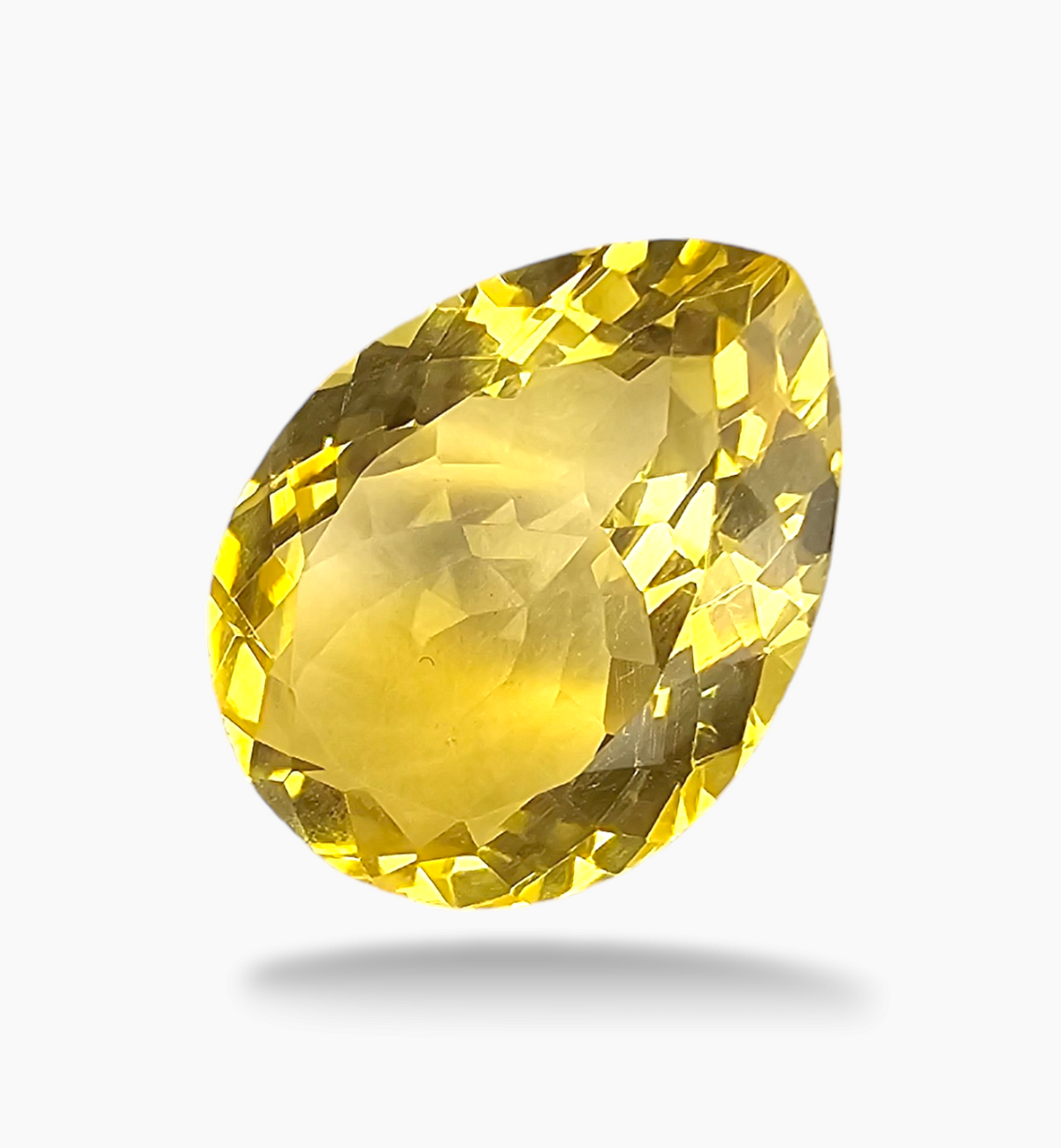 Natural Citrine Stone 7.72  Carats Pear Shape Size 16X12mm