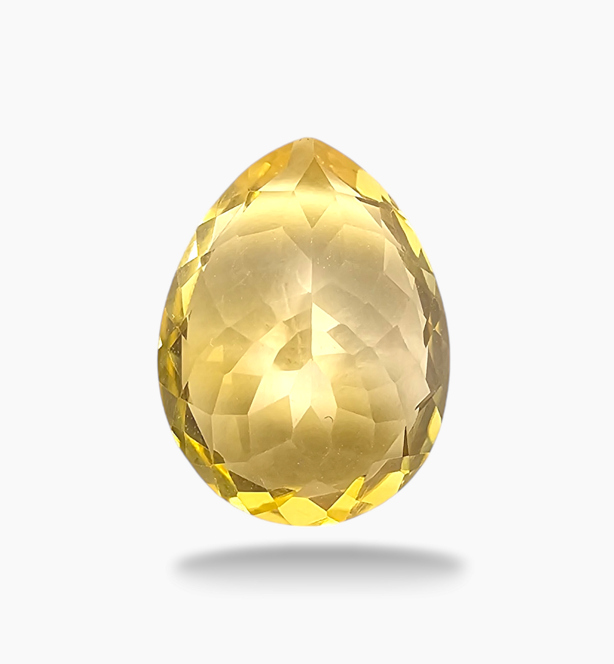 Natural Citrine Stone 7.72  Carats Pear Shape Size 16X12mm