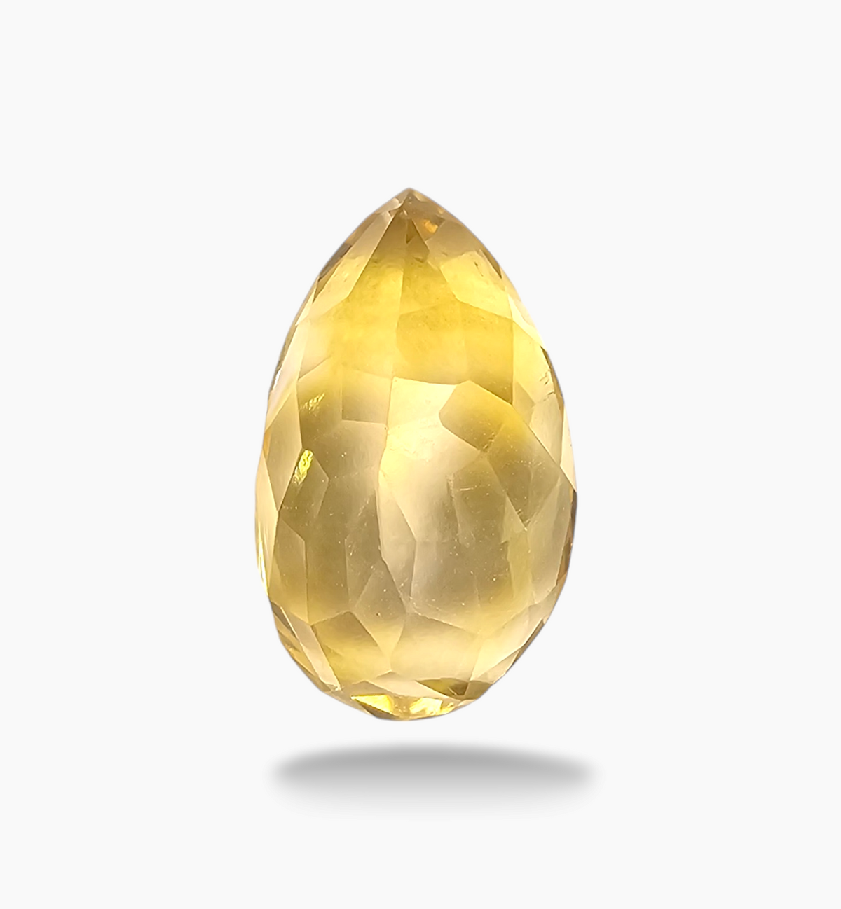Natural Citrine Stone 8.61 Carats Pear Shape Size 17.5X10.5mm
