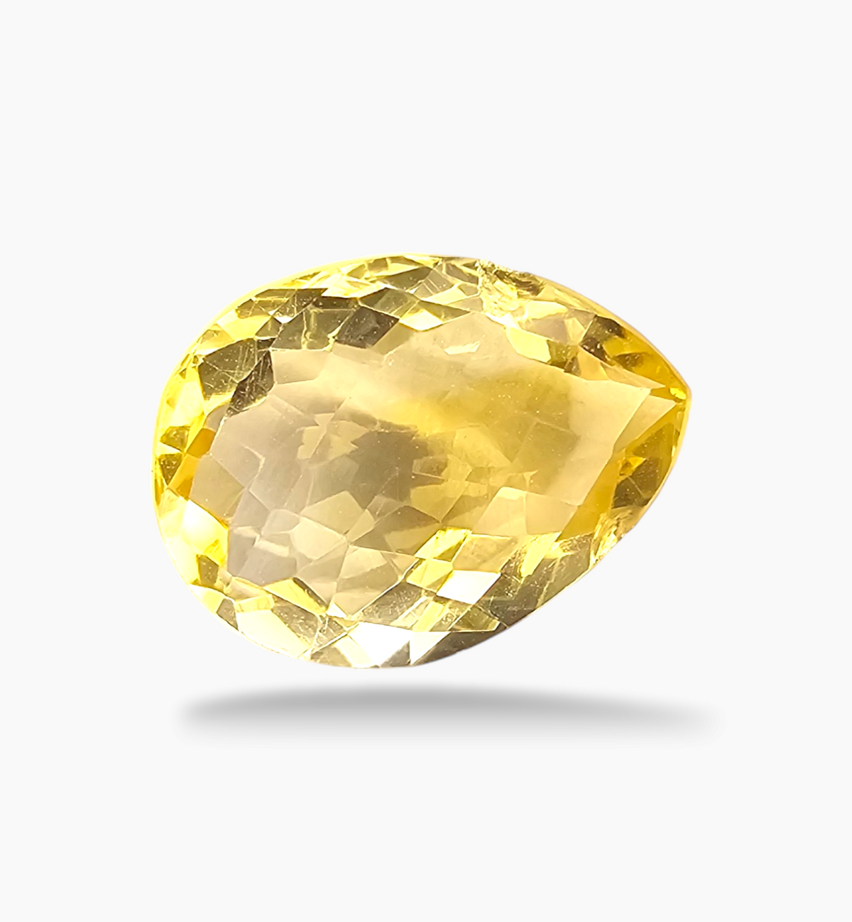 Natural Citrine Stone 8.66 Carats Pear Shape Size 17X12.5mm