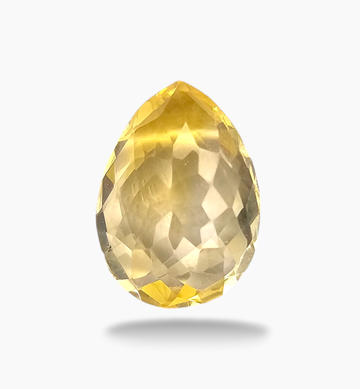 Natural Citrine Stone 8.66 Carats Pear Shape Size 17X12.5mm