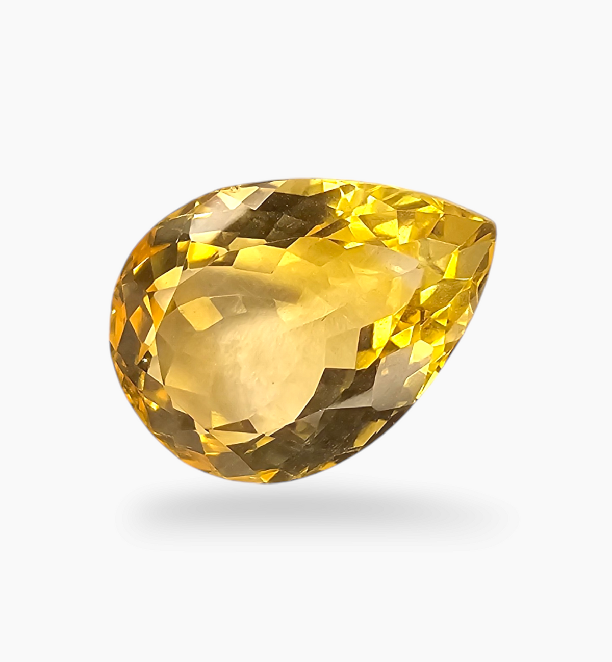 Natural Citrine Stone 8.79 Carats Pear Shape Size 16X12mm
