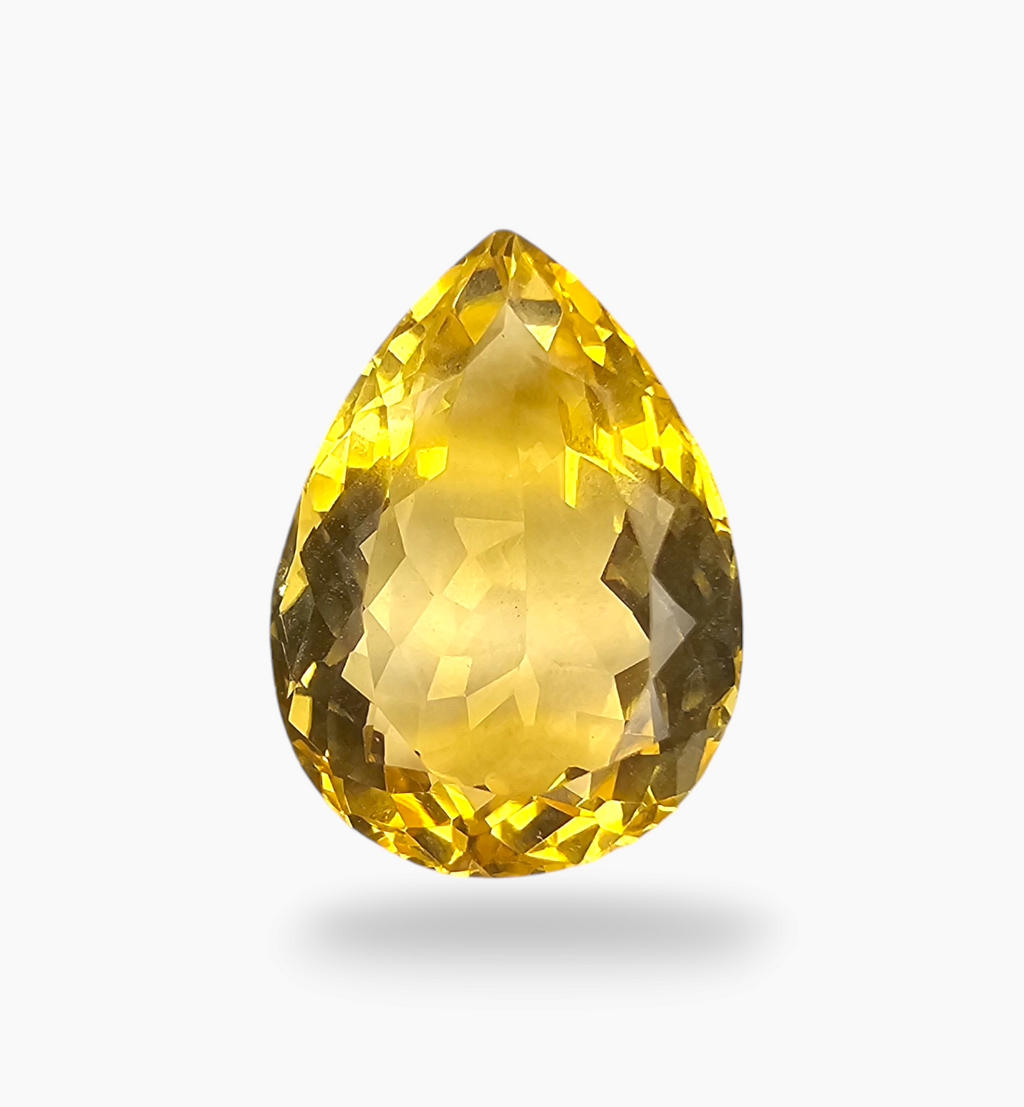 Natural Citrine Stone 8.79 Carats Pear Shape Size 16X12mm