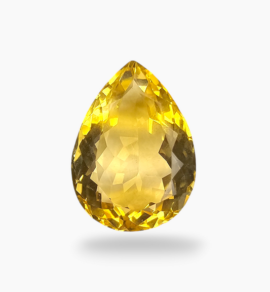 Natural Citrine Stone 8.79 Carats Pear Shape Size 16X12mm