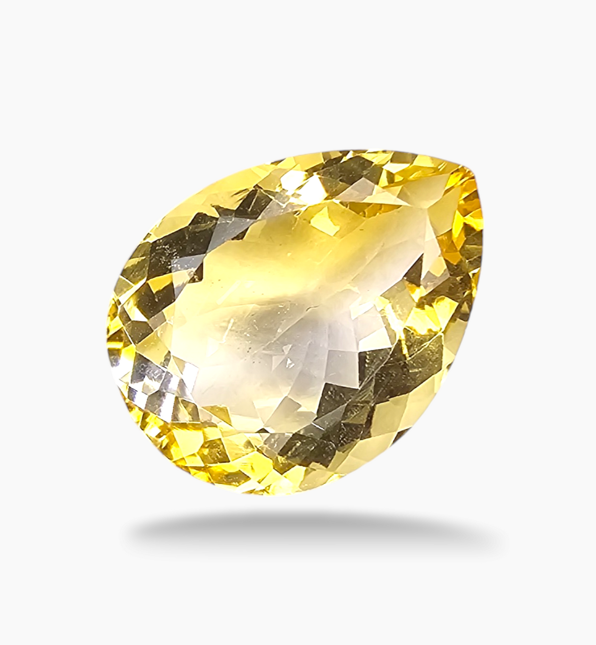 Natural Citrine Stone 9.56 Carats Pear Cabochon Shape Size 17X13mm
