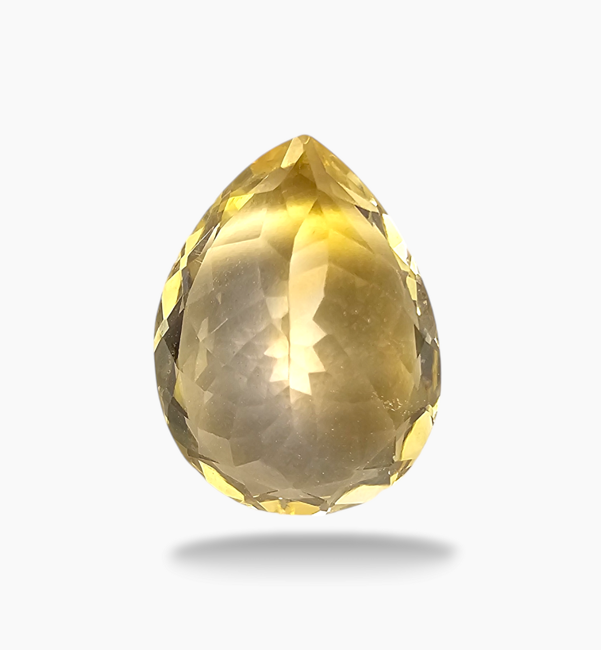 Natural Citrine Stone 9.56 Carats Pear Cabochon Shape Size 17X13mm