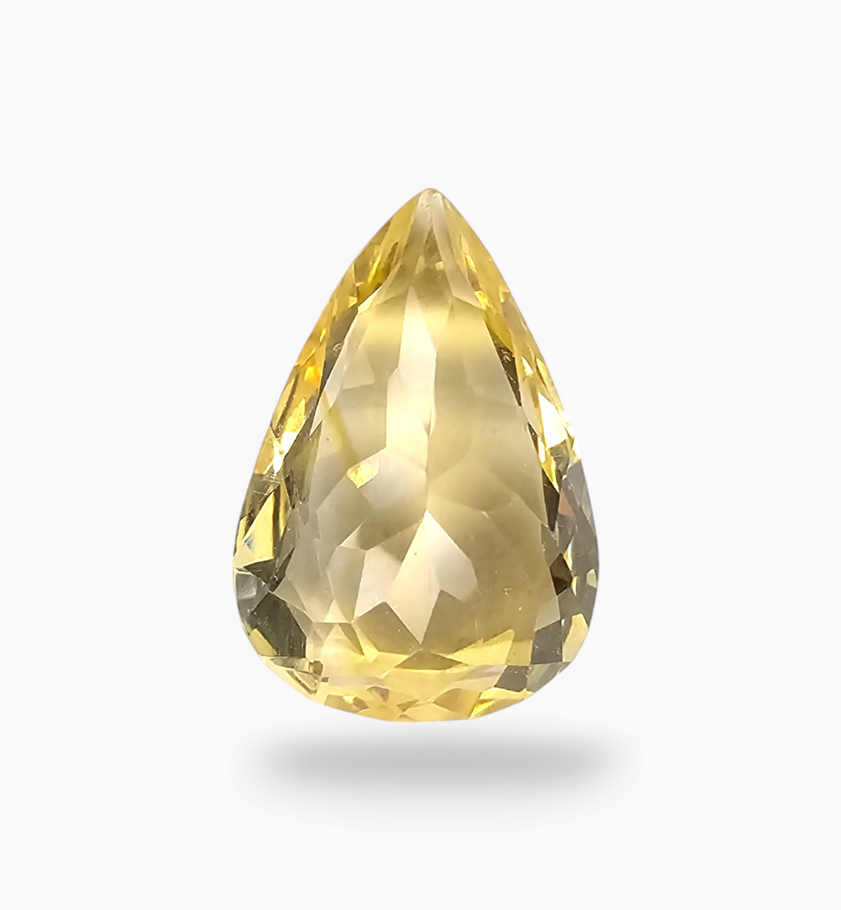 Natural Citrine Stone 9.71 Carats Pear Shape Size 19.3X13mm