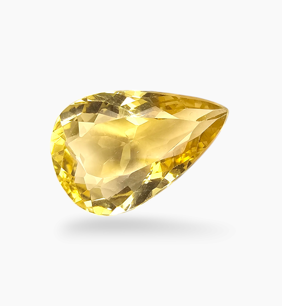 Natural Citrine Stone 9.71 Carats Pear Shape Size 19.3X13mm