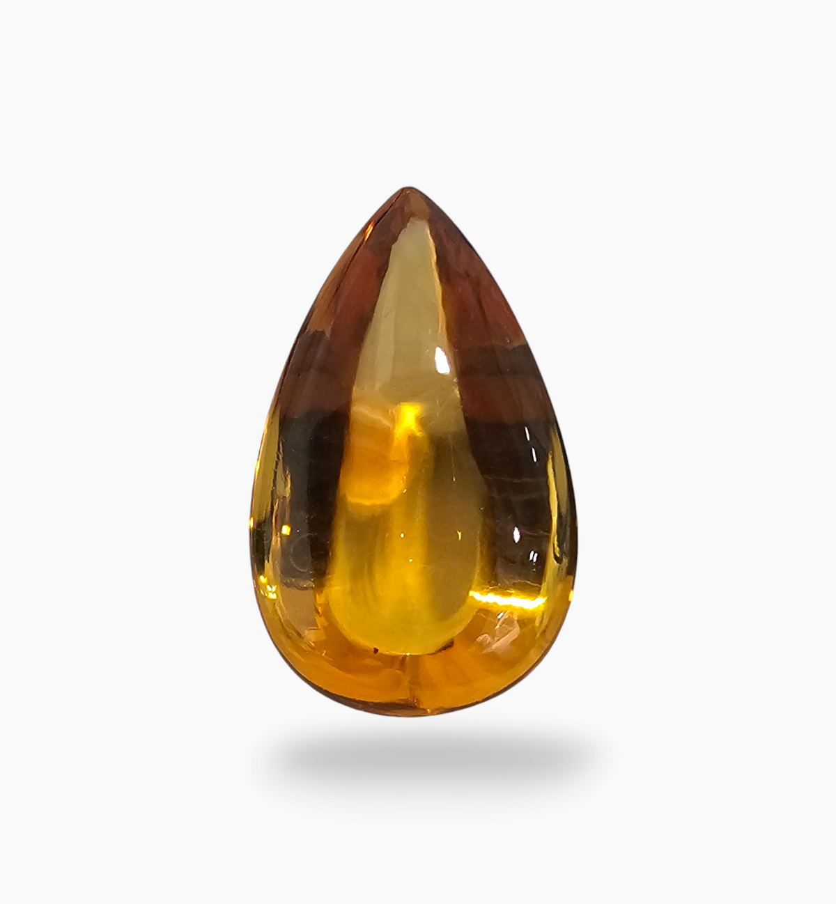 Natural Citrine Stone 19.51 Carats Pear Cabochon Shape Size 25X14.5mm