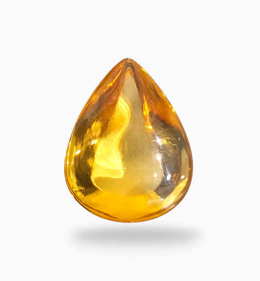 Natural Citrine Stone 26.49 Carats Pear Cabochon Shape Size 25X18.3mm