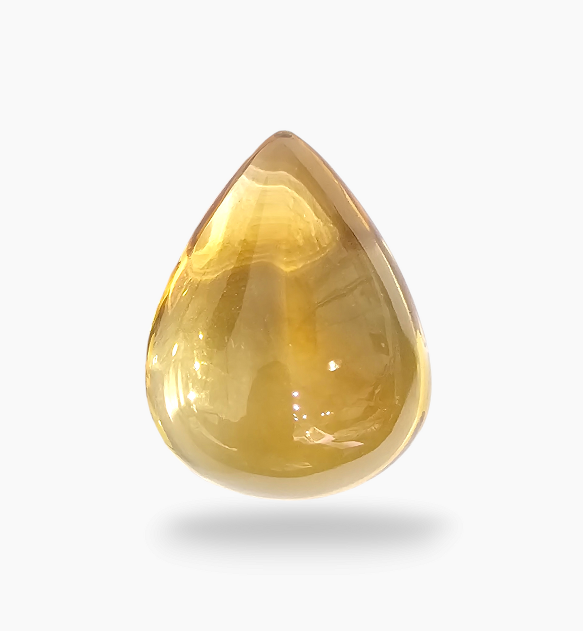 Natural Citrine Stone 26.49 Carats Pear Cabochon Shape Size 25X18.3mm