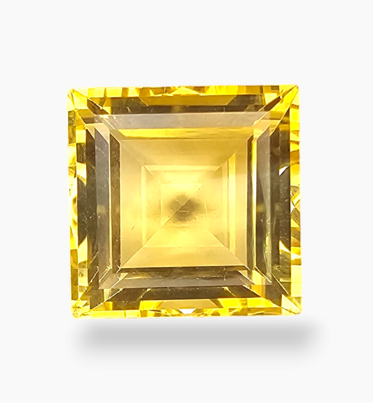 Natural Citrine Stone 7.53 Carats Princess Shape Size 12X12mm