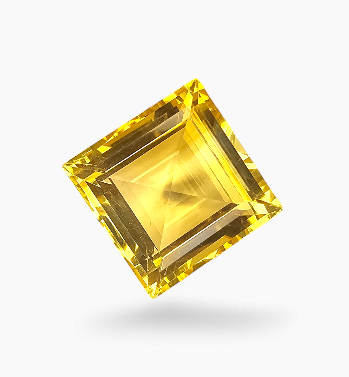 Natural Citrine Stone 7.53 Carats Princess Shape Size 12X12mm