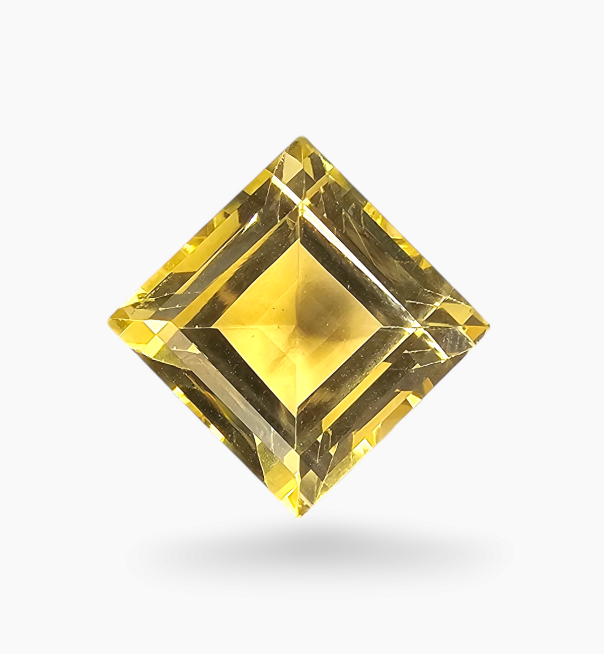 Natural Citrine Stone 8.58 Carats Square Shape Size 11X11mm