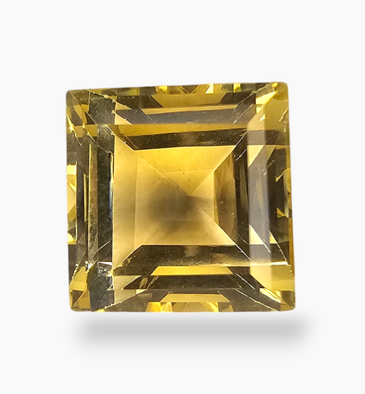 Natural Citrine Stone 8.58 Carats Square Shape Size 11X11mm