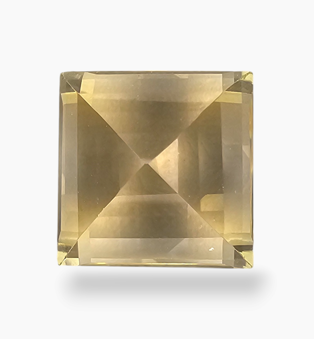 Natural Citrine Stone 9.52 Carats Princess Shape Size 12X12mm