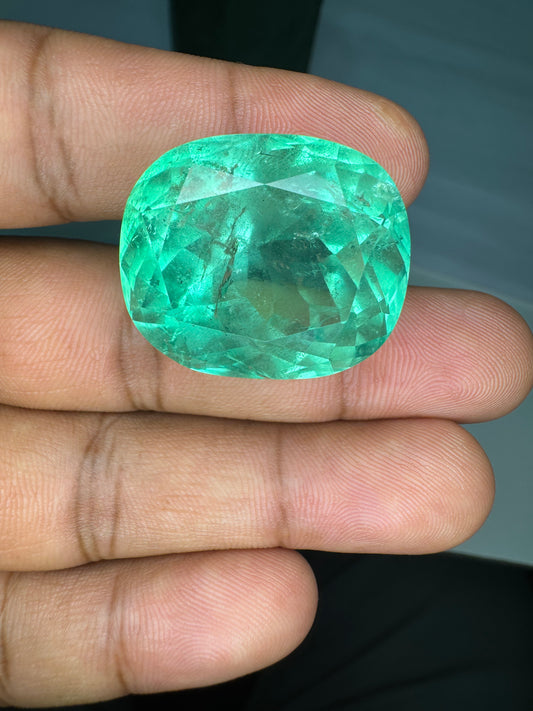 Colombian Emerald Stone Cushion Cut 62.30 Carats