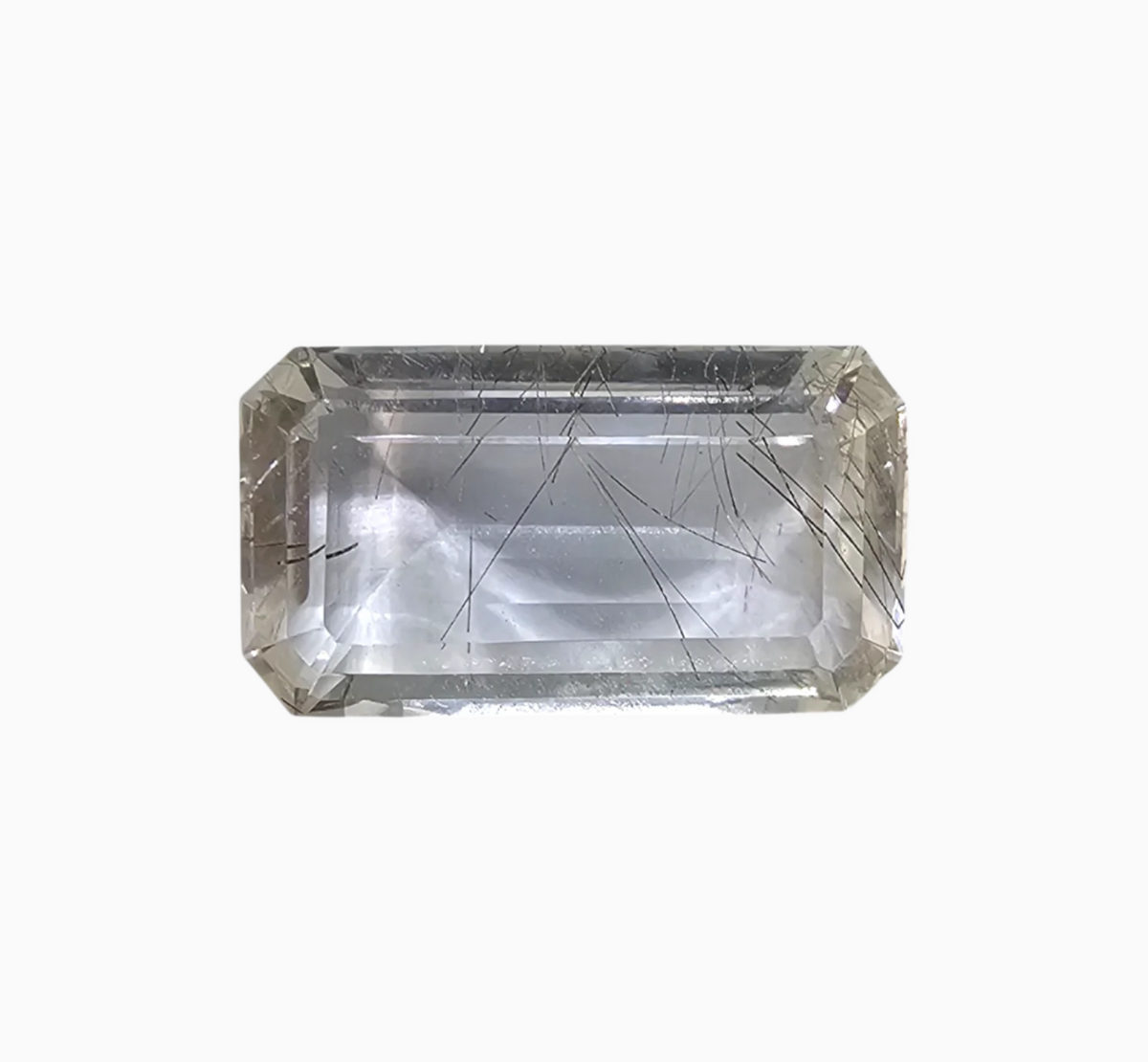 Copper Rutile Stone Emerald Cut 10.20 Carats 18.5x10.5 mm