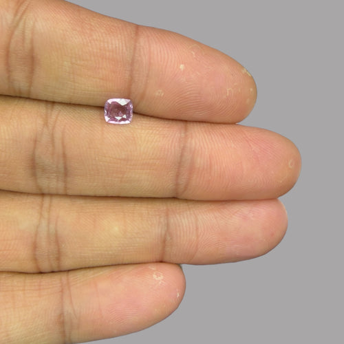 Cushion Cut Shape in Pink Sapphire Gemstone 0.48 Carats & 5.3 x 4.8 mm Size