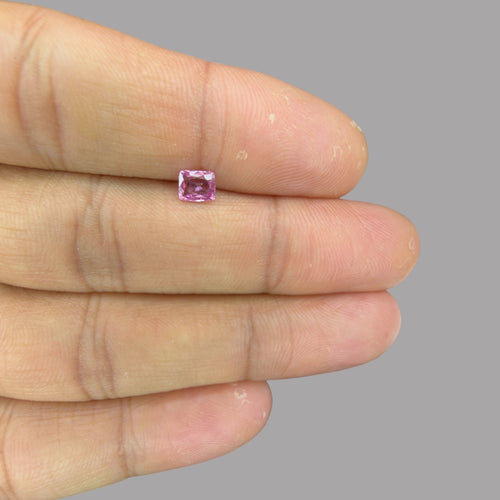 Cushion Cut Shape in Pink Sapphire Gemstone 0.53 Carats & 5.2 x 4.3 mm Size